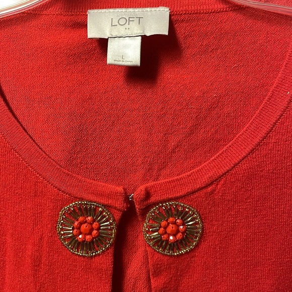 Loft 3/4 sleeve cardigan size L - Picture 2 of 6